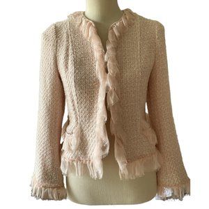 Rebecca Taylor Pink Tweed Jacket Sz 6